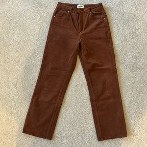 Rolla’s high rise straight corduroy pants